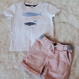 Janie&Jack Whale Shirt Outfit 24M